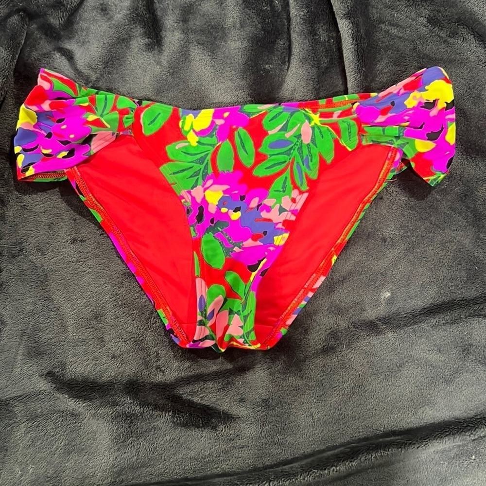 [Aerie] Tropical Print Bikini Bottoms